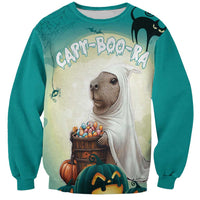 Capy-Boo-Ra Halloween Sweatshirt Spooky Halloween Night With Pumpkins - Wonder Print Shop