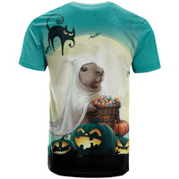 Capy-Boo-Ra Halloween T Shirt Spooky Halloween Night With Pumpkins - Wonder Print Shop