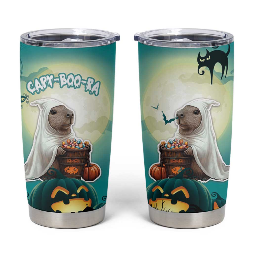Capy-Boo-Ra Halloween Tumbler Cup Spooky Halloween Night With Pumpkins - Wonder Print Shop
