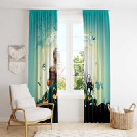 Capy-Boo-Ra Halloween Window Curtain Spooky Halloween Night With Pumpkins - Wonder Print Shop