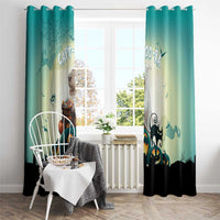Capy-Boo-Ra Halloween Window Curtain Spooky Halloween Night With Pumpkins - Wonder Print Shop