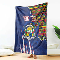 Personalized Central African Republic Since 1958 Blanket Coat Of Arms With Kente Pattern