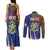 Personalized Central African Republic Since 1958 Couples Matching Tank Maxi Dress and Long Sleeve Button Shirt Coat Of Arms With Kente Pattern - Wonder Print Shop