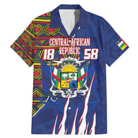 Personalized Central African Republic Since 1958 Family Matching Mermaid Dress and Hawaiian Shirt Coat Of Arms With Kente Pattern - Wonder Print Shop