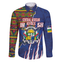 Personalized Central African Republic Since 1958 Family Matching Puletasi and Hawaiian Shirt Coat Of Arms With Kente Pattern - Wonder Print Shop