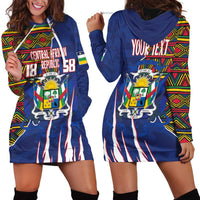 Personalized Central African Republic Since 1958 Hoodie Dress Coat Of Arms With Kente Pattern - Wonder Print Shop
