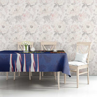 Personalized Central African Republic Since 1958 Tablecloth Coat Of Arms With Kente Pattern - Wonder Print Shop