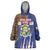 Personalized Central African Republic Since 1958 Wearable Blanket Hoodie Coat Of Arms With Kente Pattern - Wonder Print Shop