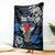 Personalized Central African Republic Elephant Blanket King Protea - Abstract Style