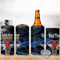 Personalized Central African Republic Elephant 4 in 1 Can Cooler Tumbler King Protea - Abstract Style - Wonder Print Shop