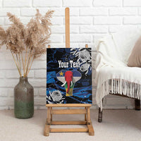 Personalized Central African Republic Elephant Canvas Wall Art King Protea - Abstract Style - Wonder Print Shop