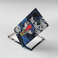 Personalized Central African Republic Elephant Canvas Wall Art King Protea - Abstract Style - Wonder Print Shop