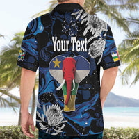 Personalized Central African Republic Elephant Hawaiian Shirt King Protea - Abstract Style - Wonder Print Shop