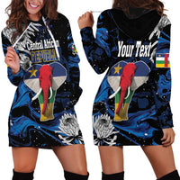 Personalized Central African Republic Elephant Hoodie Dress King Protea - Abstract Style - Wonder Print Shop