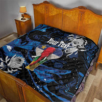 Personalized Central African Republic Elephant Quilt King Protea - Abstract Style - Wonder Print Shop