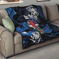 Personalized Central African Republic Elephant Quilt King Protea - Abstract Style - Wonder Print Shop