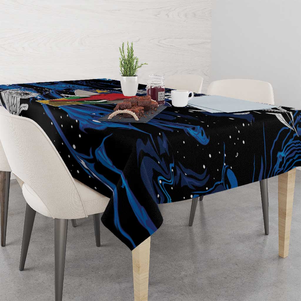 Personalized Central African Republic Elephant Tablecloth King Protea - Abstract Style - Wonder Print Shop
