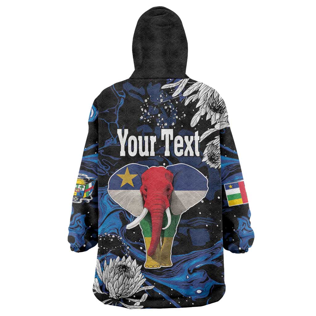 Personalized Central African Republic Elephant Wearable Blanket Hoodie King Protea - Abstract Style - Wonder Print Shop