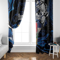 Personalized Central African Republic Elephant Window Curtain King Protea - Abstract Style - Wonder Print Shop