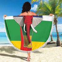 Central African Republic Republic Day 1958 Beach Blanket Unite, Dignite, Travail - Flag Style - Wonder Print Shop