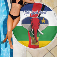 Central African Republic Republic Day 1958 Beach Blanket Unite, Dignite, Travail - Flag Style - Wonder Print Shop