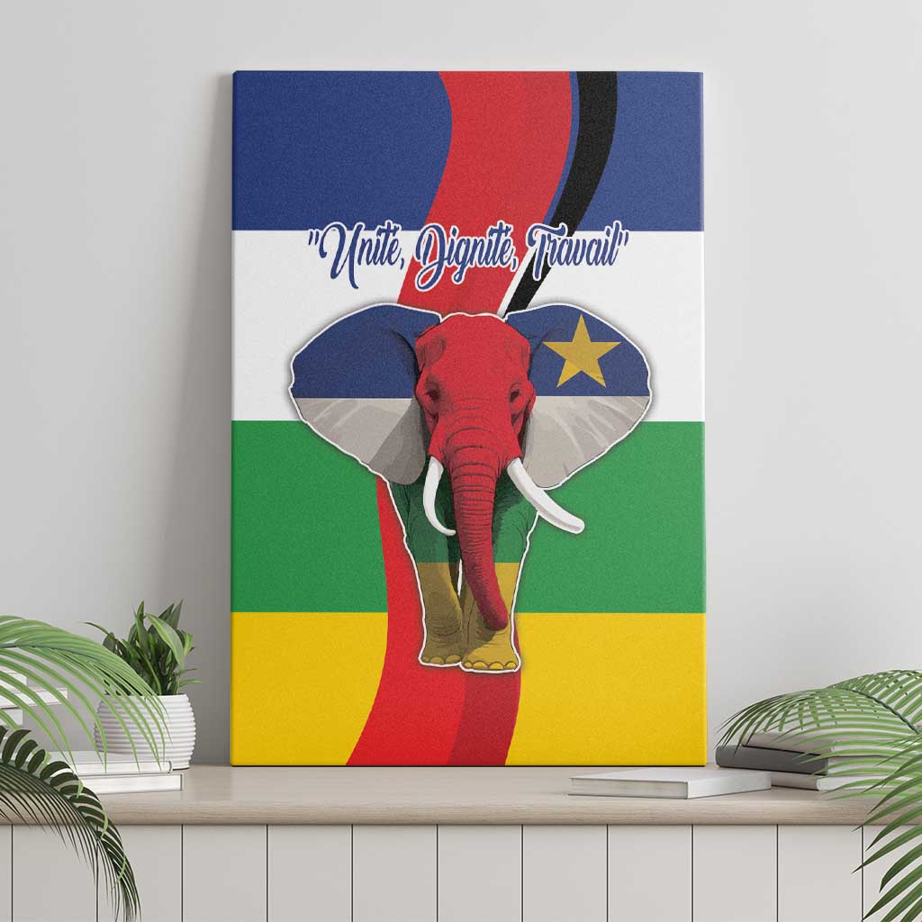 Central African Republic Republic Day 1958 Canvas Wall Art Unite, Dignite, Travail - Flag Style - Wonder Print Shop