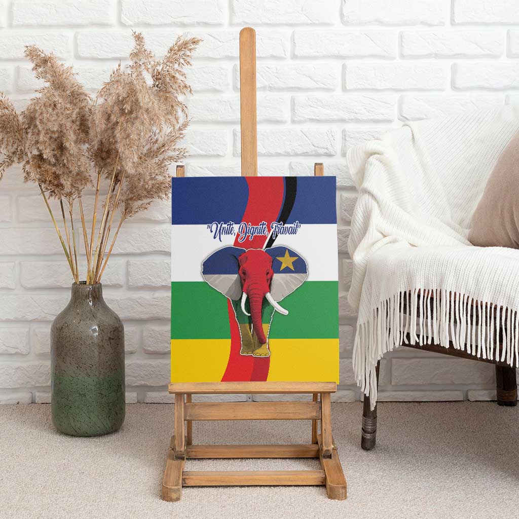 Central African Republic Republic Day 1958 Canvas Wall Art Unite, Dignite, Travail - Flag Style - Wonder Print Shop