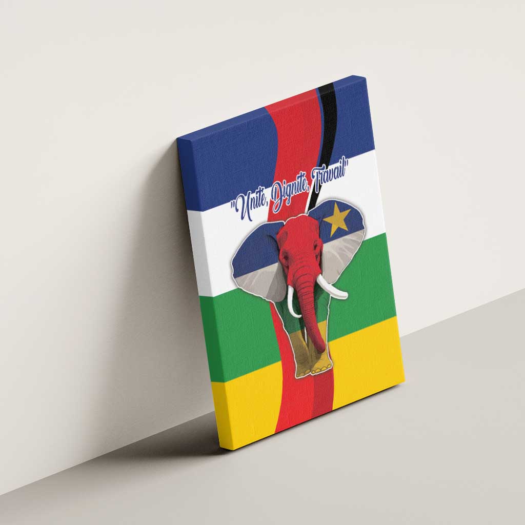 Central African Republic Republic Day 1958 Canvas Wall Art Unite, Dignite, Travail - Flag Style - Wonder Print Shop