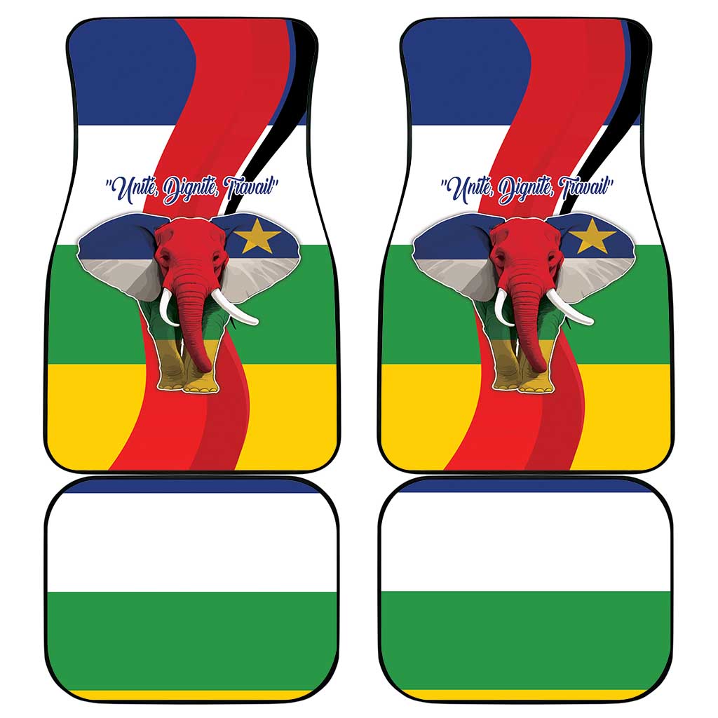 Central African Republic Republic Day 1958 Car Mats Unite, Dignite, Travail - Flag Style - Wonder Print Shop