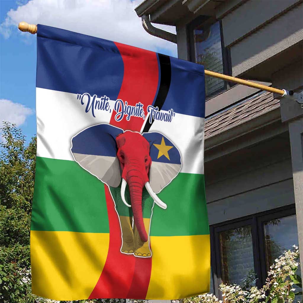Central African Republic Republic Day 1958 Garden Flag Unite, Dignite, Travail - Flag Style - Wonder Print Shop