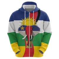 Central African Republic Republic Day 1958 Hoodie Unite, Dignite, Travail - Flag Style - Wonder Print Shop