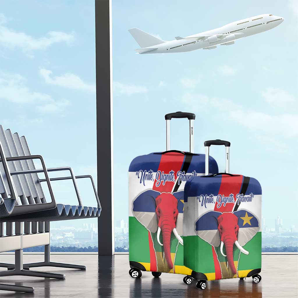 Central African Republic Republic Day 1958 Luggage Cover Unite, Dignite, Travail - Flag Style - Wonder Print Shop