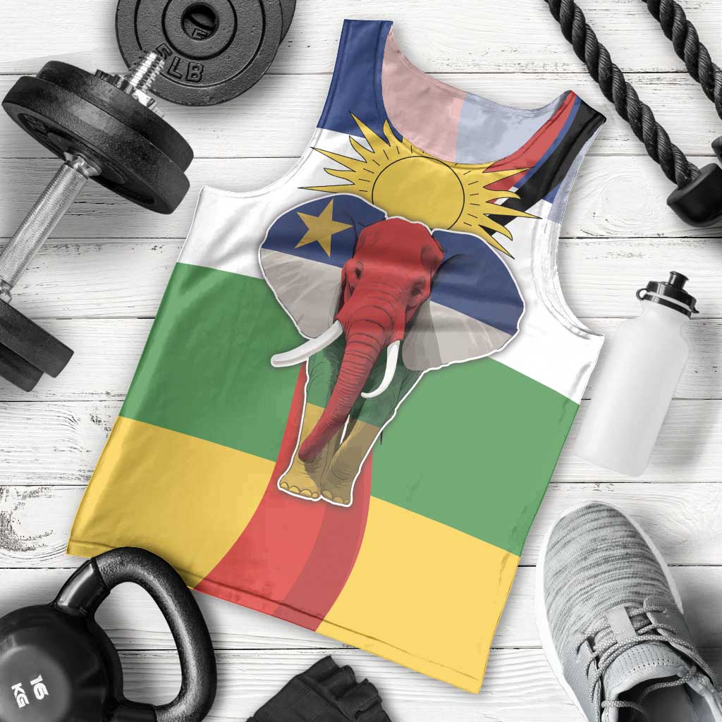 Central African Republic Republic Day 1958 Men Tank Top Unite, Dignite, Travail - Flag Style - Wonder Print Shop