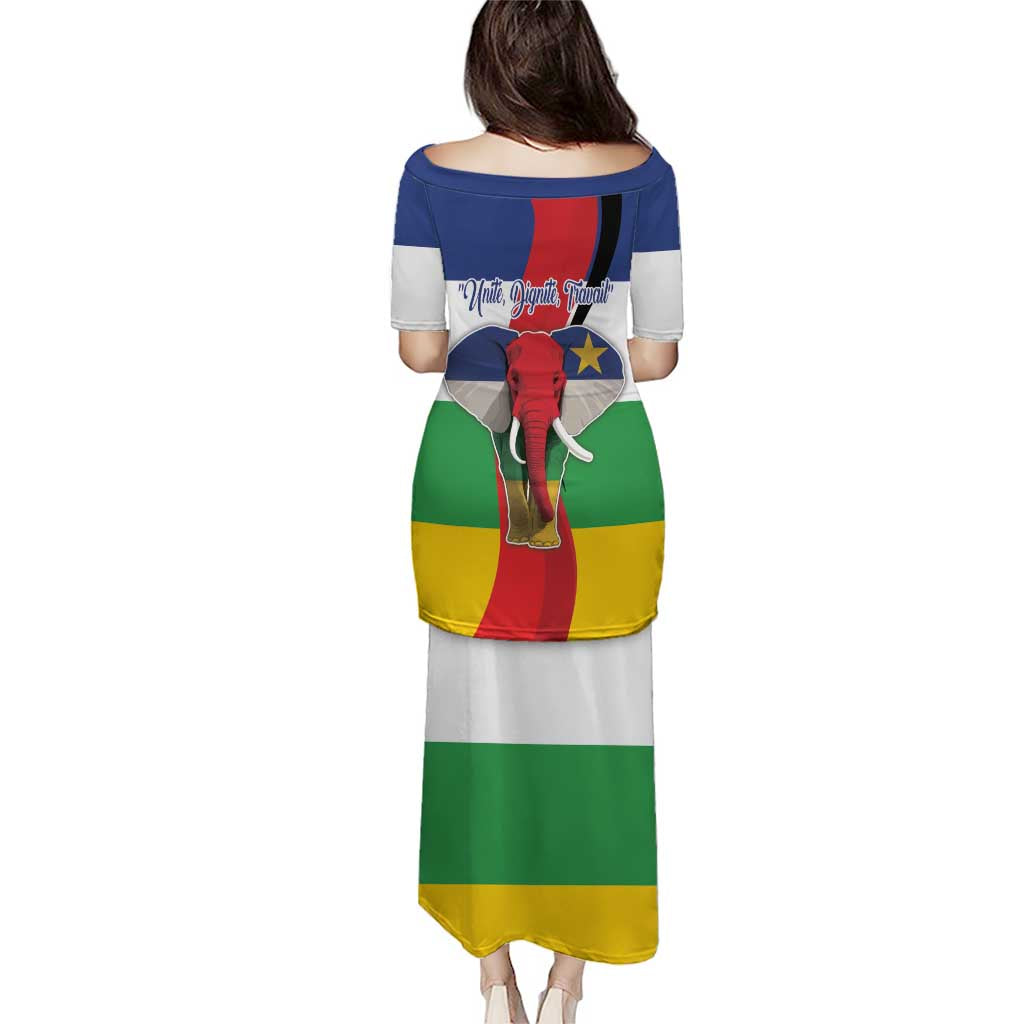Central African Republic Republic Day 1958 Puletasi Unite, Dignite, Travail - Flag Style - Wonder Print Shop