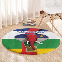 Central African Republic Republic Day 1958 Round Carpet Unite, Dignite, Travail - Flag Style