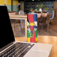 Central African Republic Republic Day 1958 Skinny Tumbler Unit, Dignit, Travail - Flag Style - Wonder Print Shop