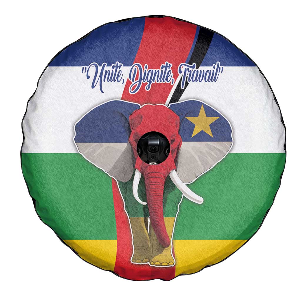 Central African Republic Republic Day 1958 Spare Tire Cover Unite, Dignite, Travail - Flag Style - Wonder Print Shop