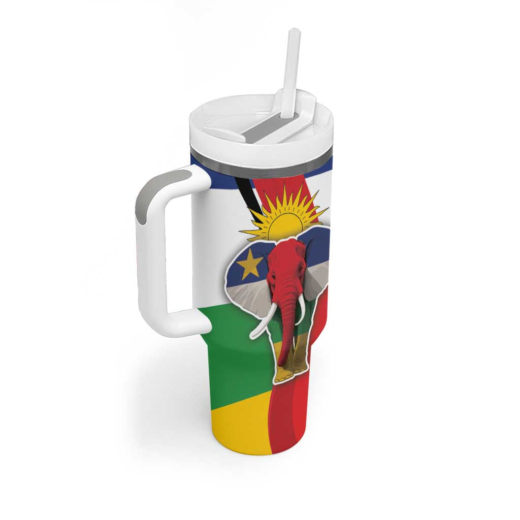 Central African Republic Republic Day 1958 Tumbler With Handle Unit, Dignit, Travail - Flag Style - Wonder Print Shop