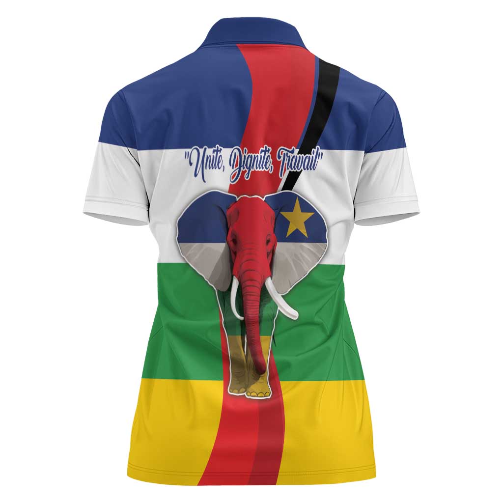 Central African Republic Republic Day 1958 Women Polo Shirt Unite, Dignite, Travail - Flag Style - Wonder Print Shop