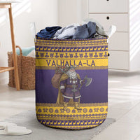 Merry Christmas from Vikingnations Laundry Basket Valhalla-La Santa - Wonder Print Shop