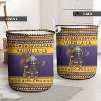 Merry Christmas from Vikingnations Laundry Basket Valhalla-La Santa - Wonder Print Shop