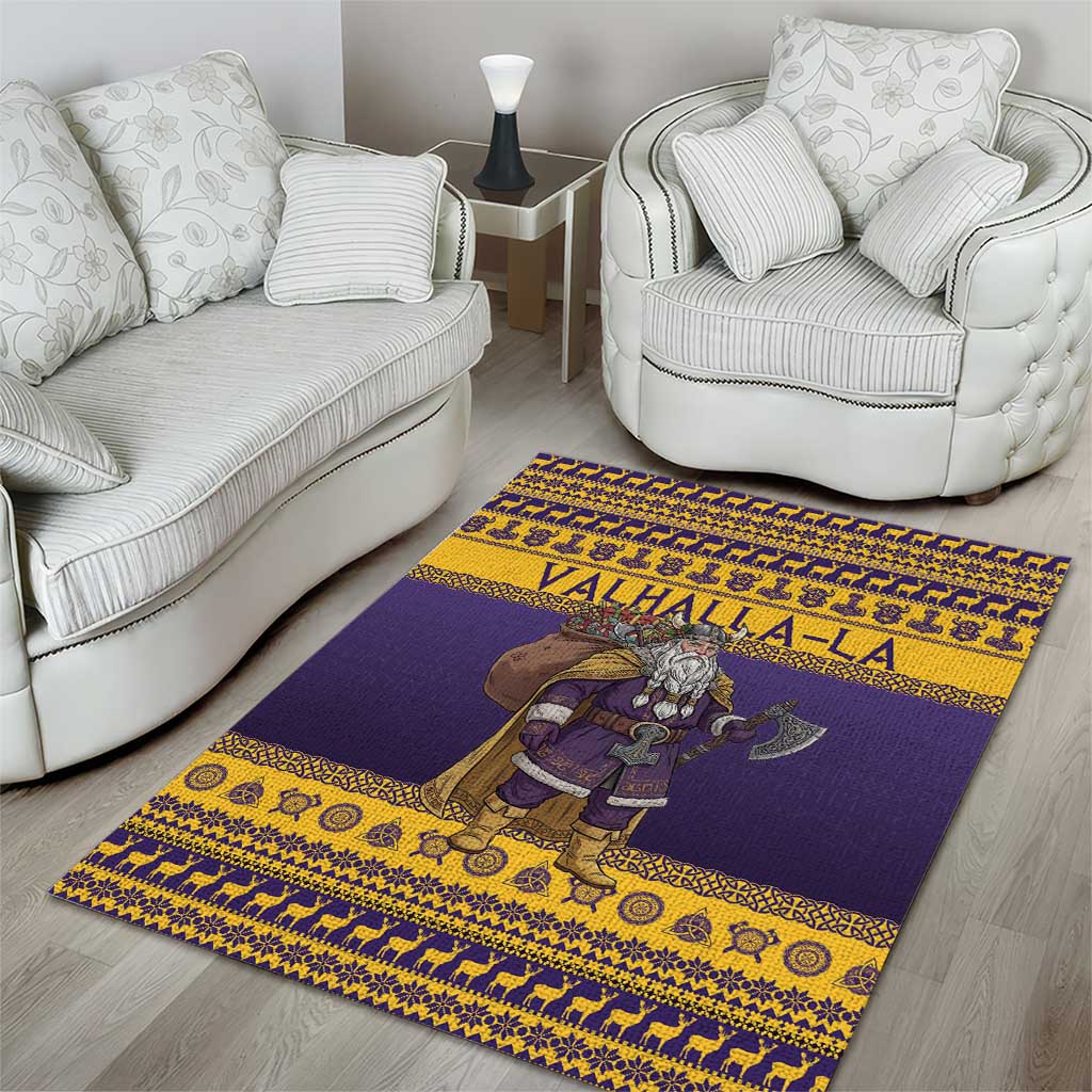 Merry Christmas from Vikingnations Area Rug Valhalla-La Santa - Wonder Print Shop