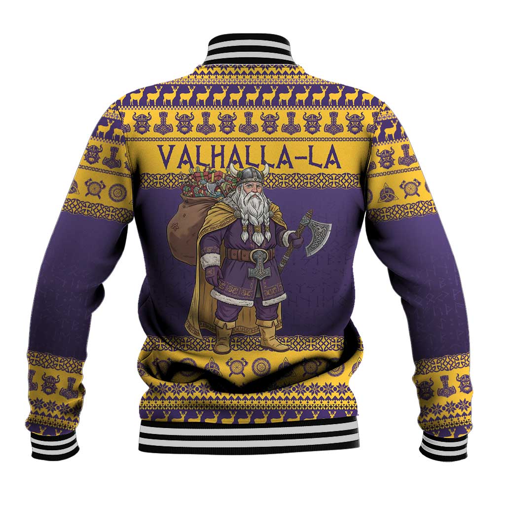 Merry Christmas from Vikingnations Baseball Jacket Valhalla-La Santa - Wonder Print Shop