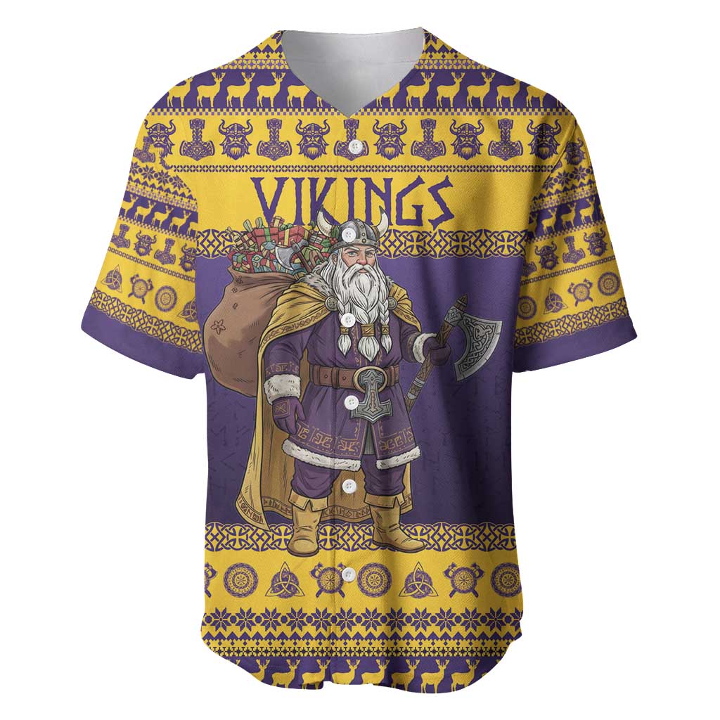 Merry Christmas from Vikingnations Baseball Jersey Valhalla-La Santa - Wonder Print Shop