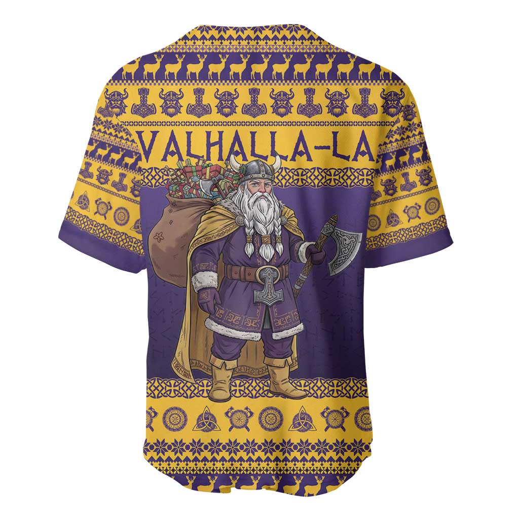 Merry Christmas from Vikingnations Baseball Jersey Valhalla-La Santa - Wonder Print Shop