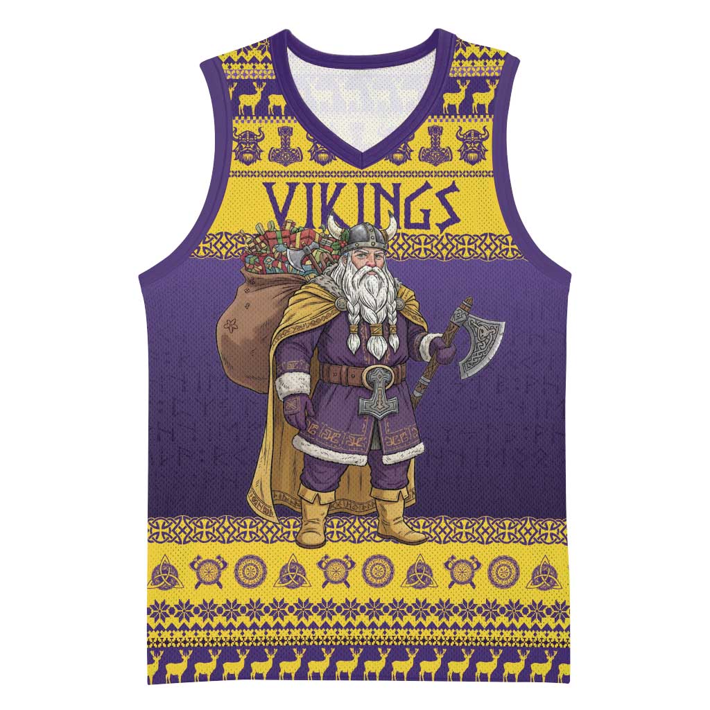 Merry Christmas from Vikingnations Basketball Jersey Valhalla-La Santa - Wonder Print Shop