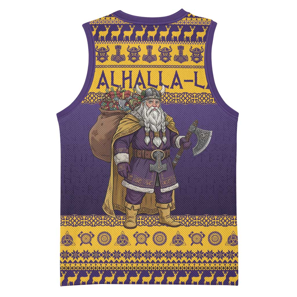 Merry Christmas from Vikingnations Basketball Jersey Valhalla-La Santa - Wonder Print Shop