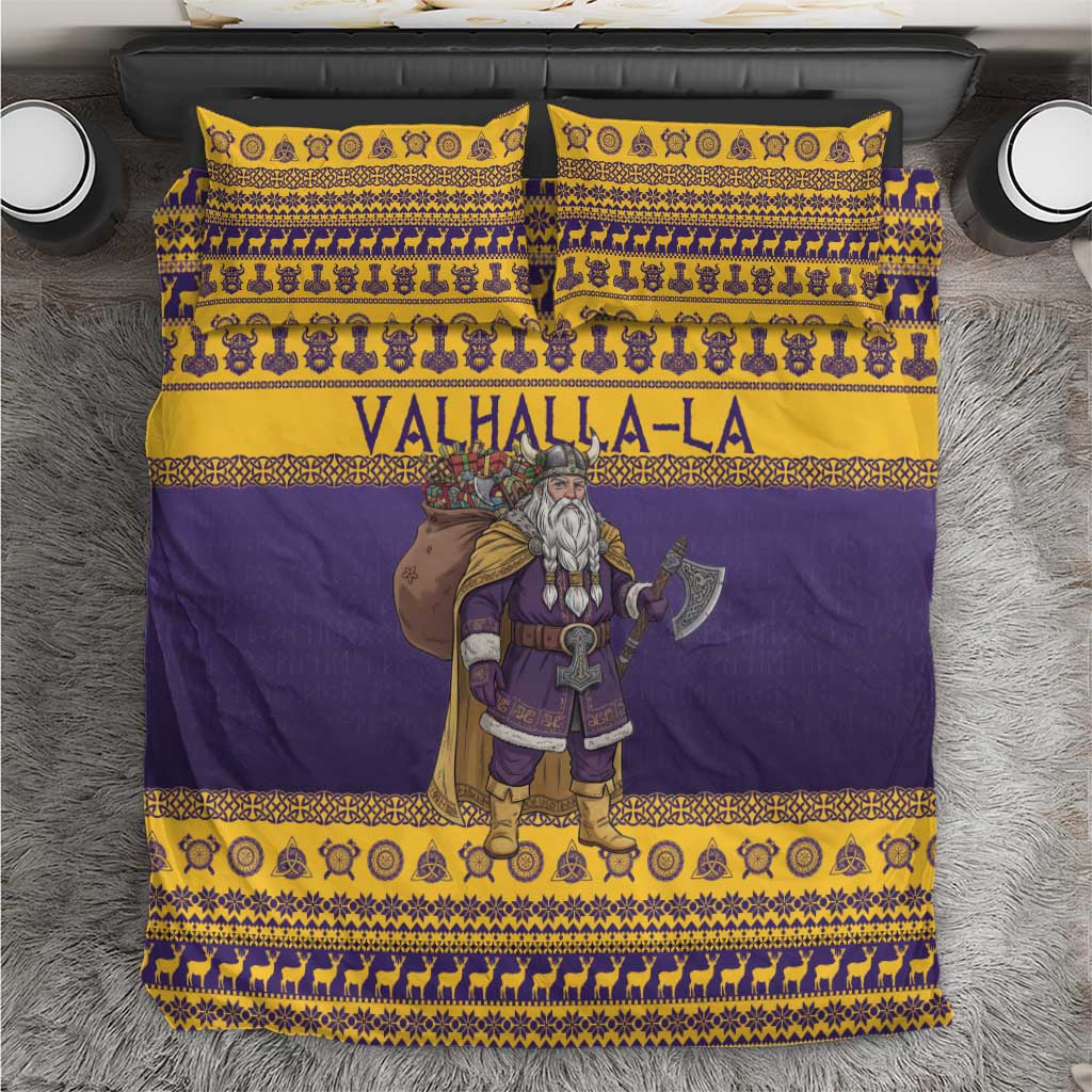 Merry Christmas from Vikingnations Bedding Set Valhalla-La Santa - Wonder Print Shop