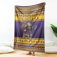 Merry Christmas from Vikingnations Blanket Valhalla-La Santa - Wonder Print Shop