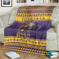 Merry Christmas from Vikingnations Blanket Valhalla-La Santa - Wonder Print Shop